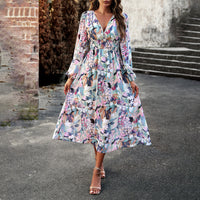 Floral V-Neck Maxi Dress