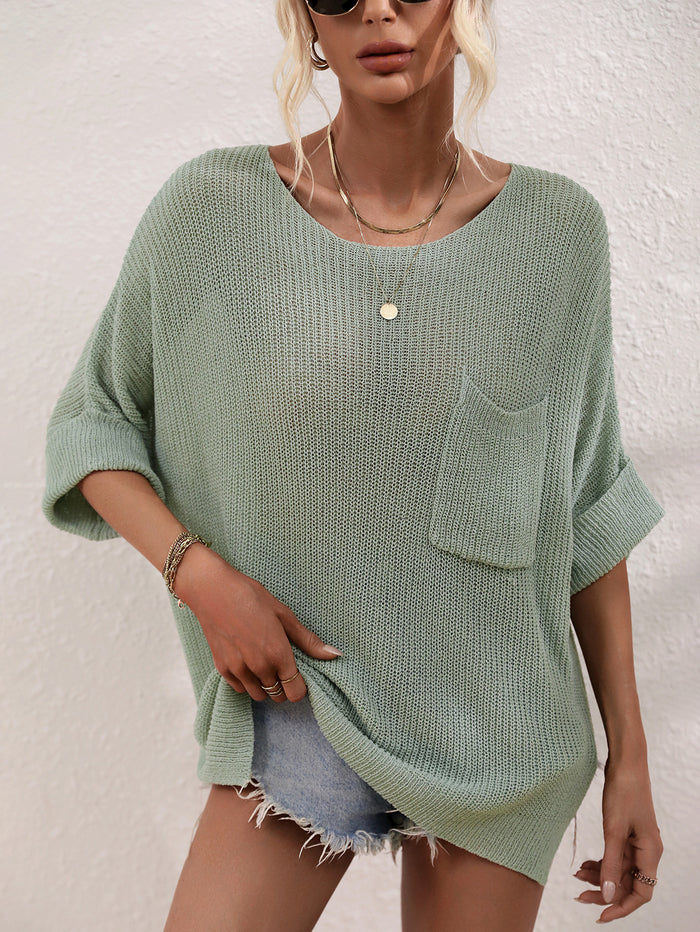 Thin Knitted Loose Pullover