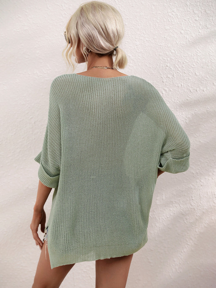 Thin Knitted Loose Pullover