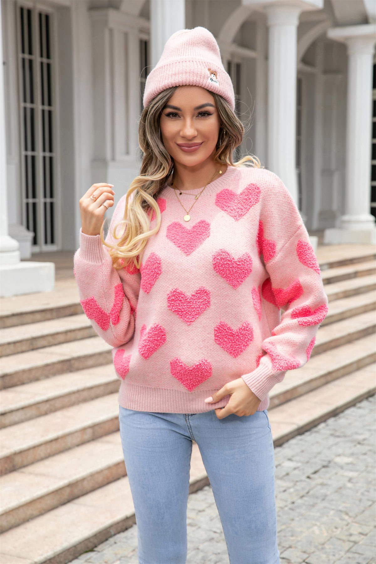 Big Love Valentine's Day Round Neck Sweater