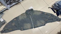 Destroyed Denim Crop Jacket