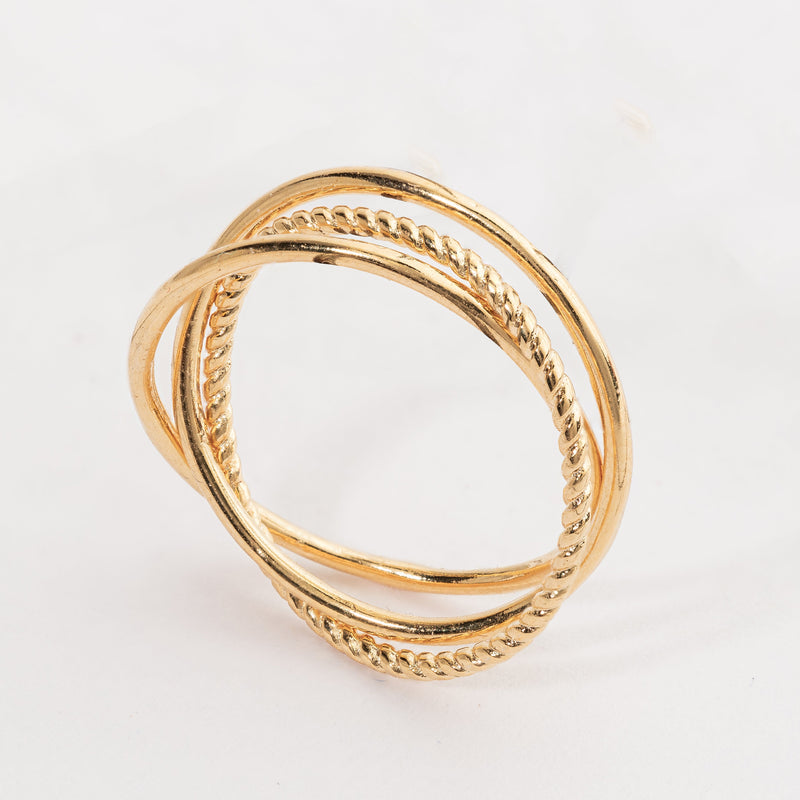 Gold Dipped Twist Ring