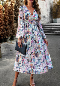 Floral V-Neck Maxi Dress