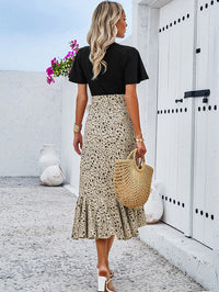 Animal Print Wrap Dress