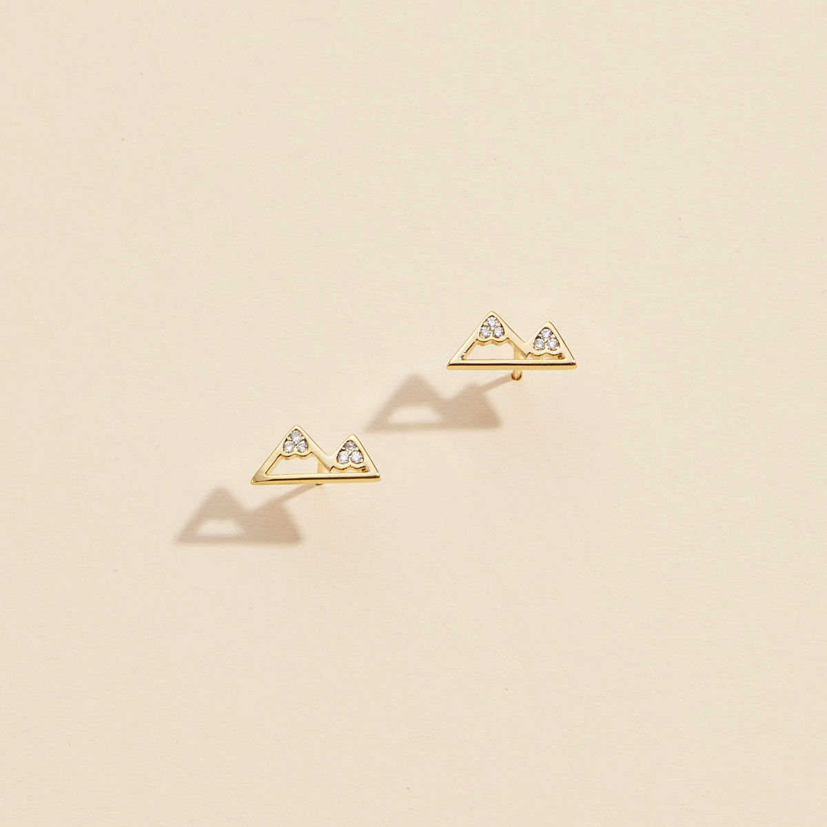 Mountain Gold Dip Stud Earrings