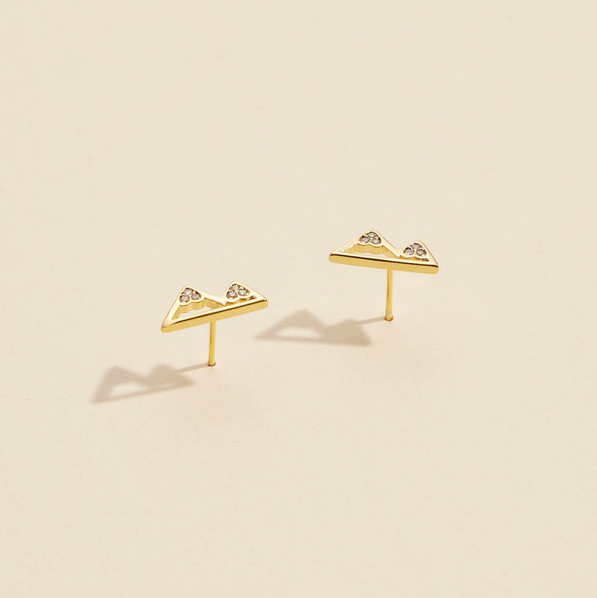 Mountain Gold Dip Stud Earrings