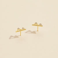 Mountain Gold Dip Stud Earrings