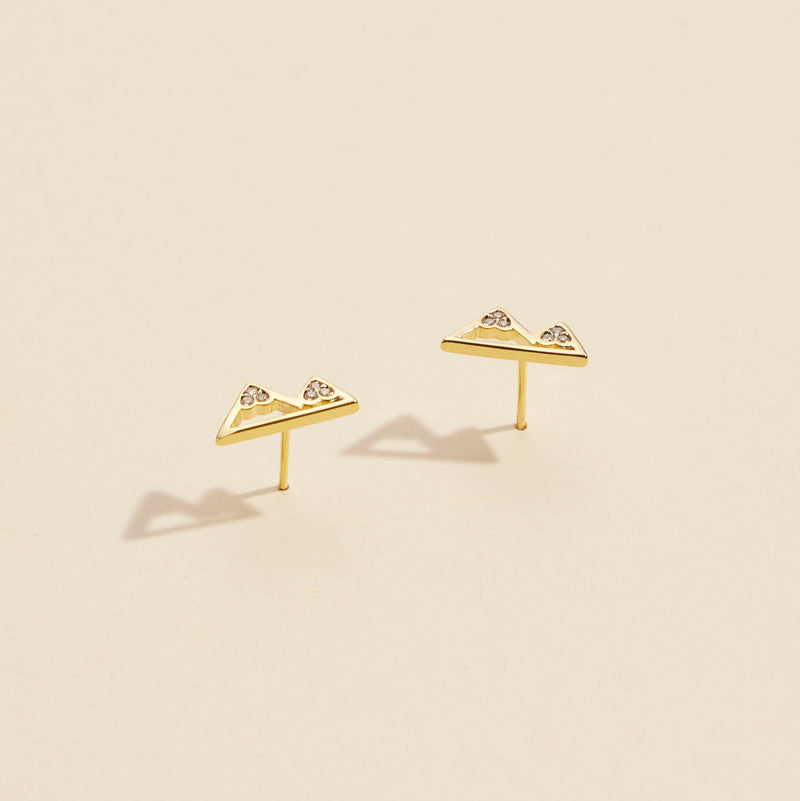 Mountain Gold Dip Stud Earrings