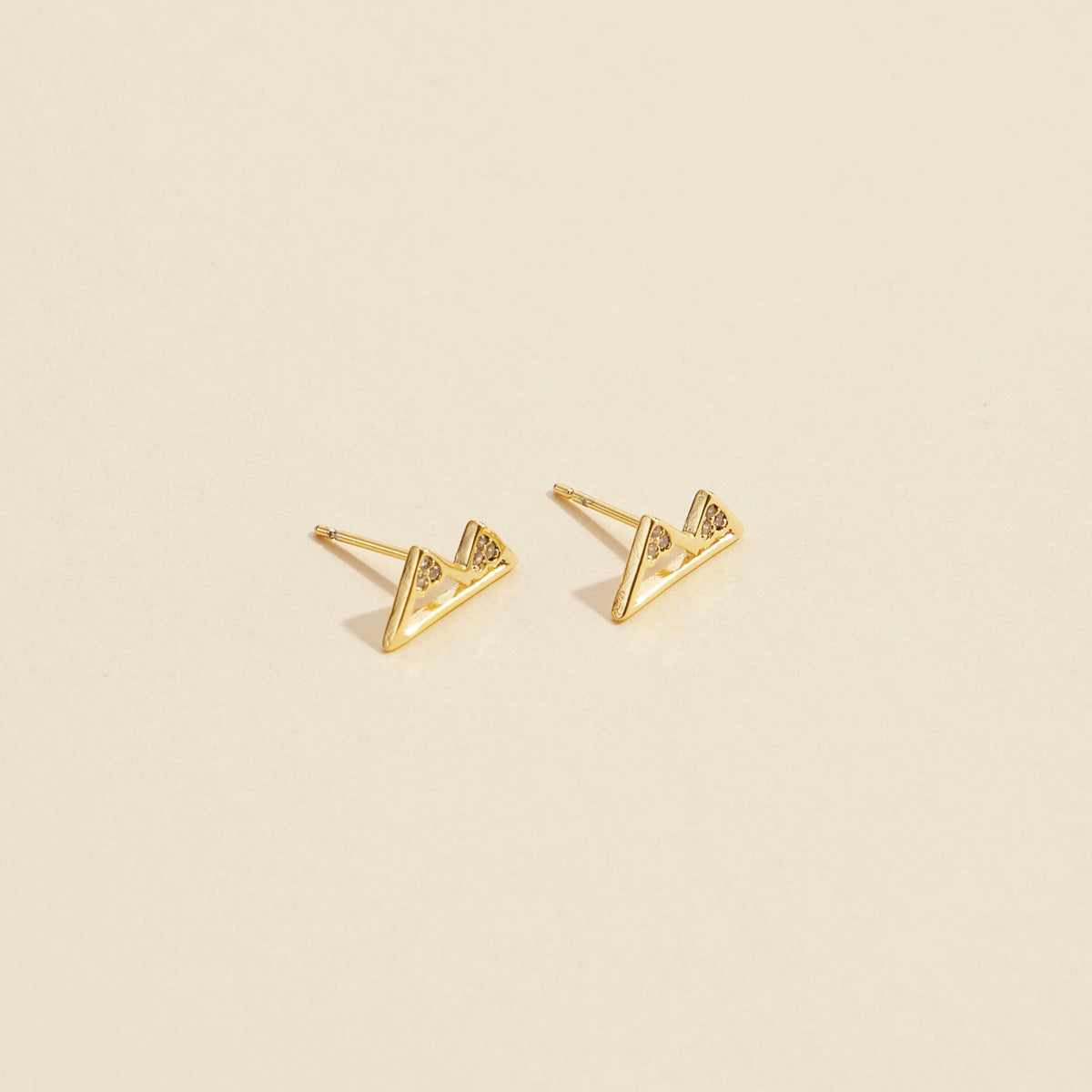 Mountain Gold Dip Stud Earrings