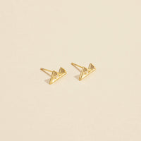 Mountain Gold Dip Stud Earrings