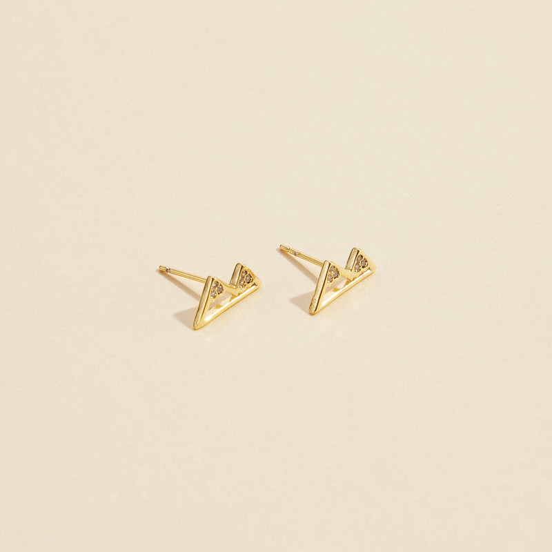 Mountain Gold Dip Stud Earrings