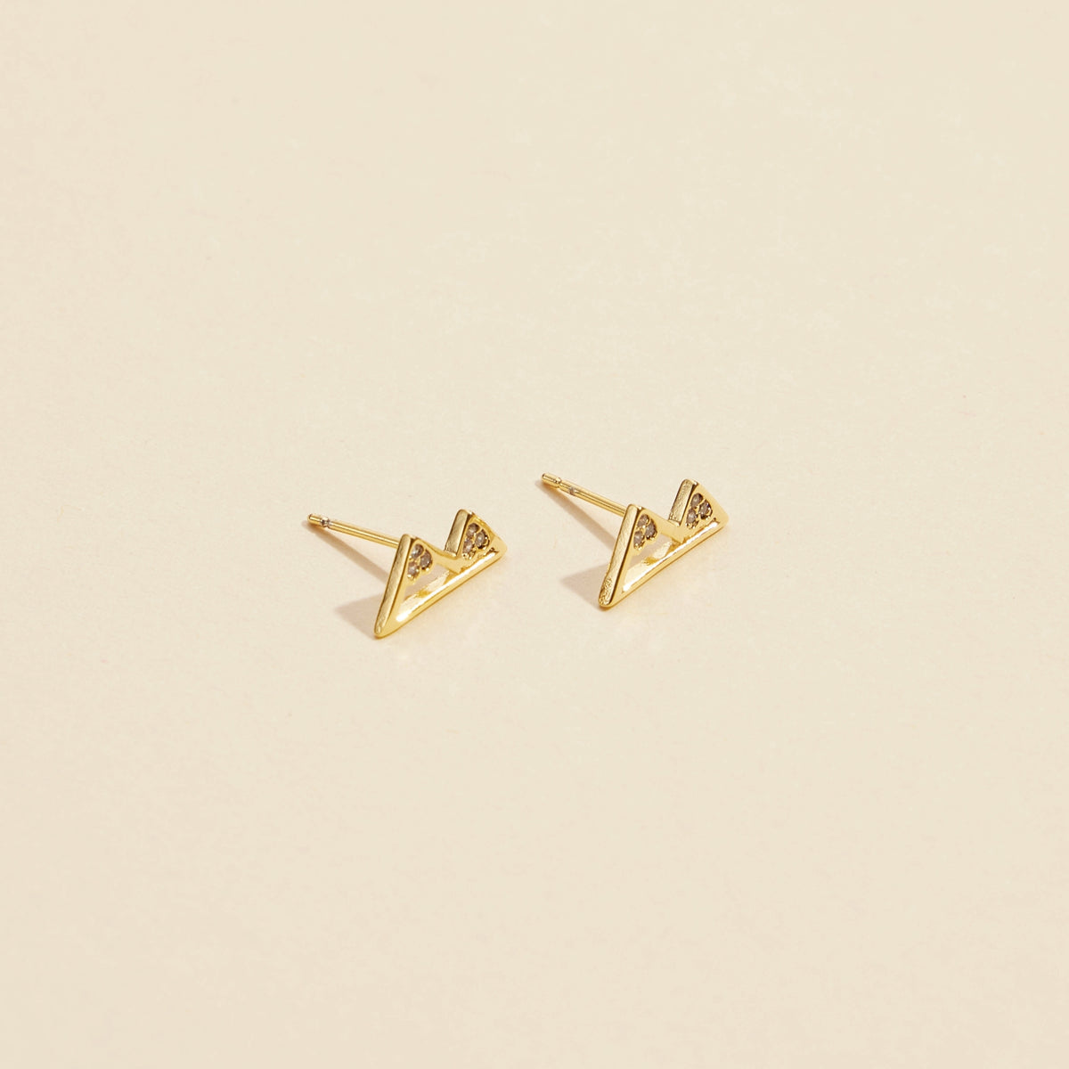 Mountain Gold Dip Stud Earrings