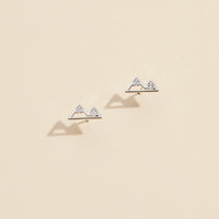 Mountain Gold Dip Stud Earrings