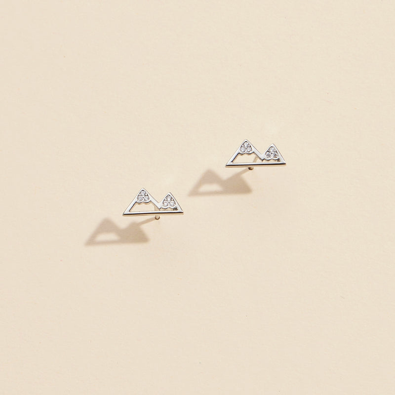 Mountain Gold Dip Stud Earrings