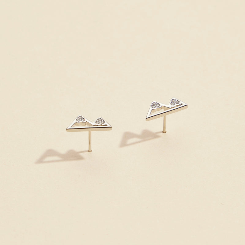 Mountain Gold Dip Stud Earrings