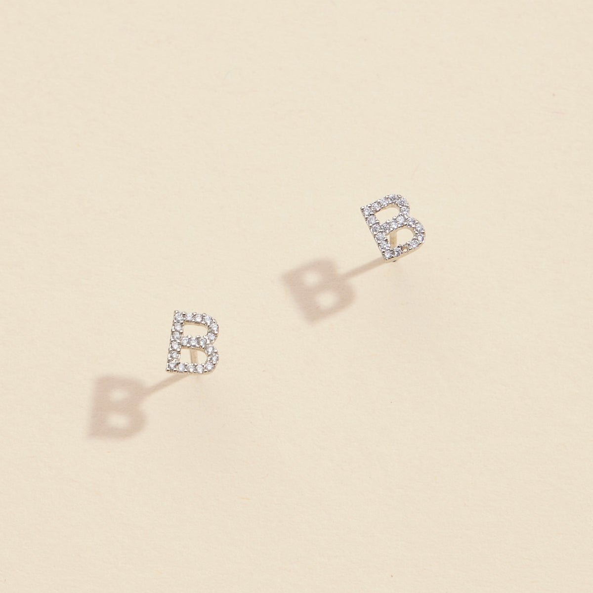 Letters Basic Gold Dipped Stud Earrings