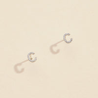 Letters Basic Gold Dipped Stud Earrings