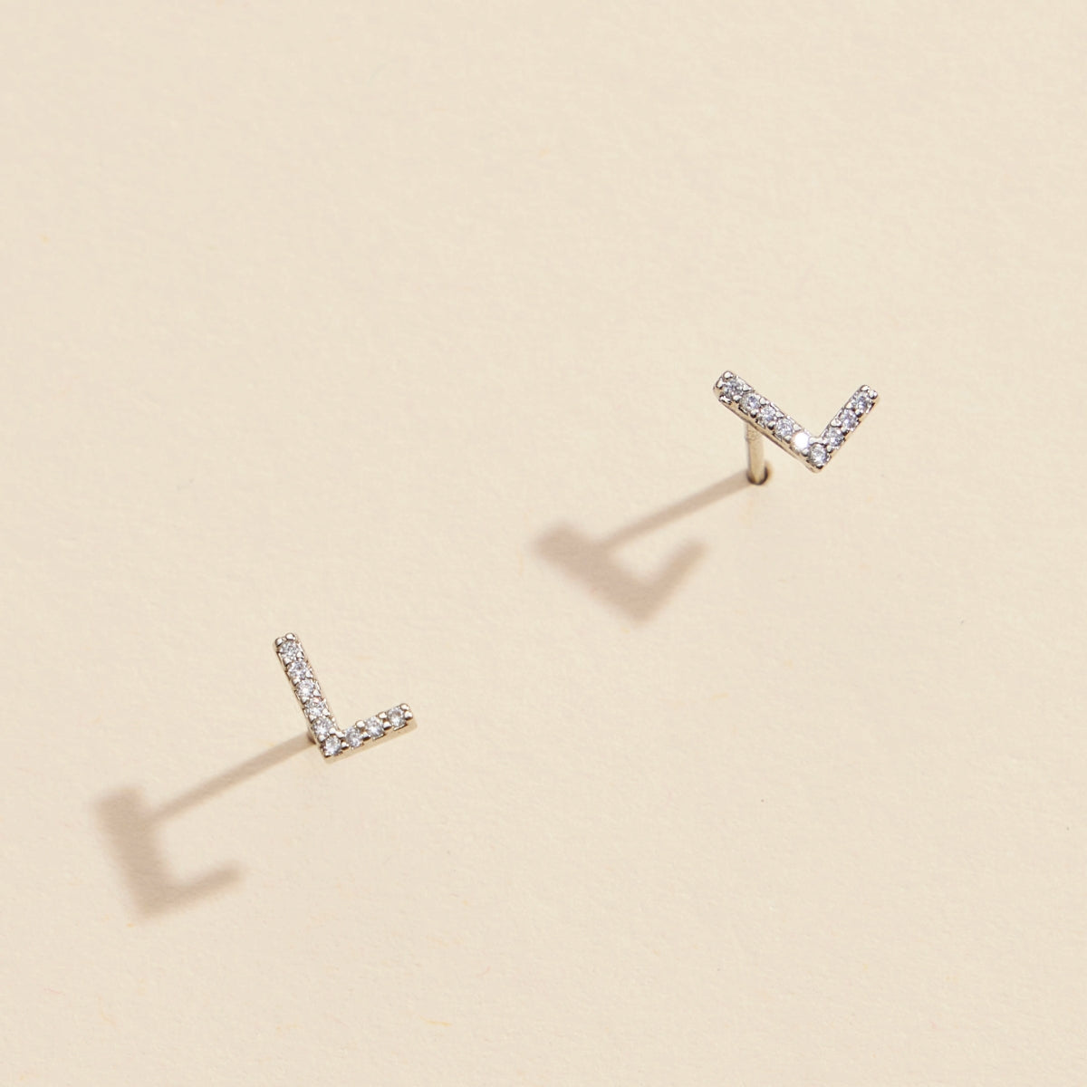 Letters Basic Gold Dipped Stud Earrings