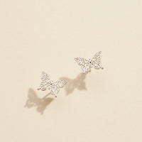 Butterfly Gold Dip Stud Earrings