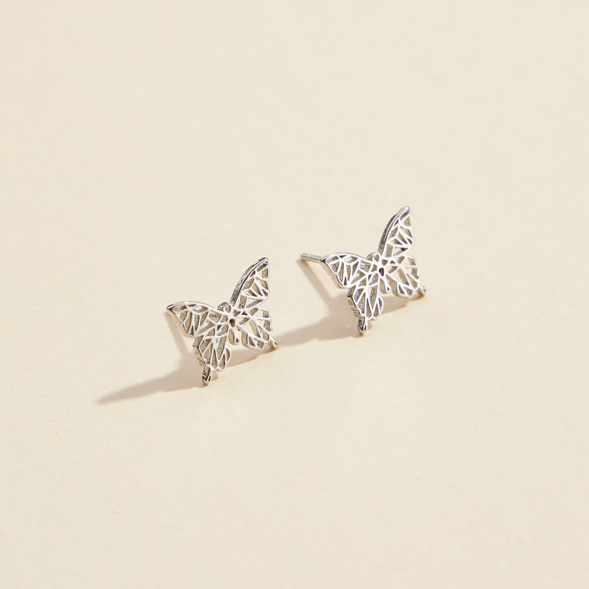 Butterfly Gold Dip Stud Earrings