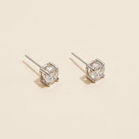 Gold and White Stud Earrings with Brilliant Gemstones