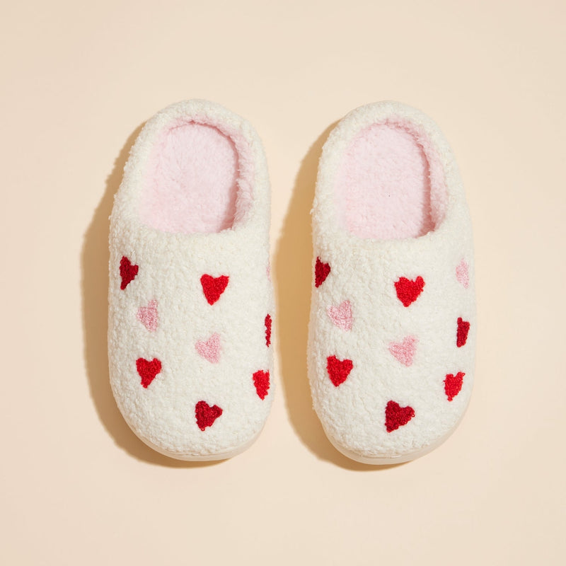 Multi Hearts Home Slippers - Kids