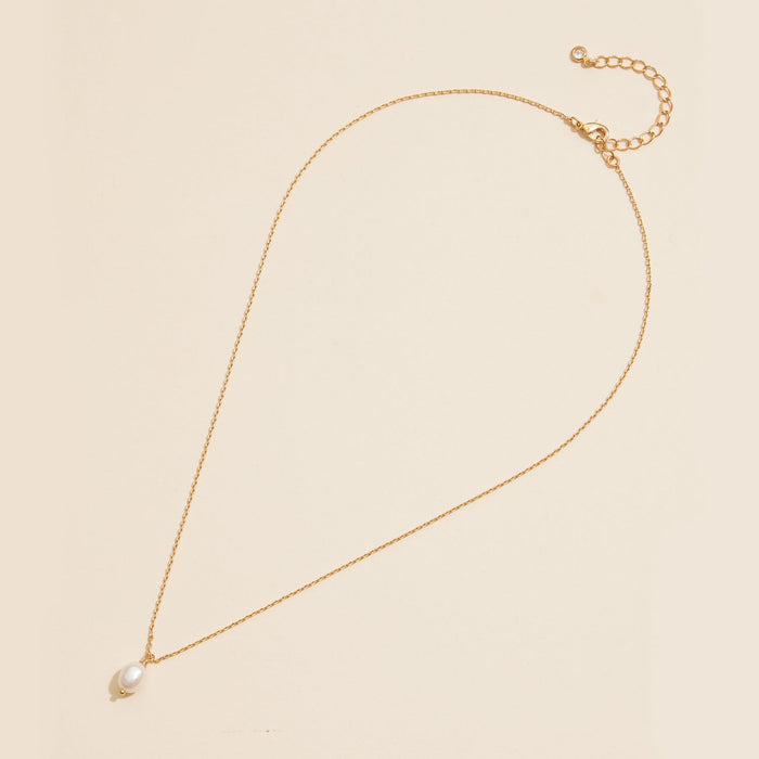 Pearl Pendant 18K Gold Dipped Necklace