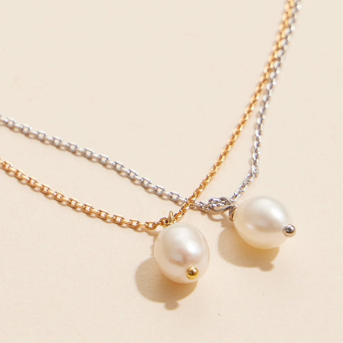 Pearl Pendant 18K Gold Dipped Necklace