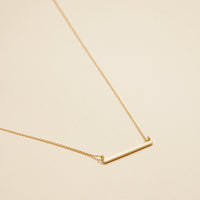 Bar Charm Gold Dip Short Necklace