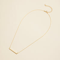 Bar Charm Gold Dip Short Necklace