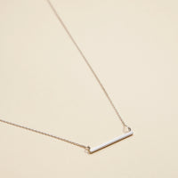 Bar Charm Gold Dip Short Necklace