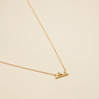 Mountains Charm Gold Dip Short Necklace