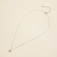 Hollow Cut Circle Charm Gold Dip Short Necklace