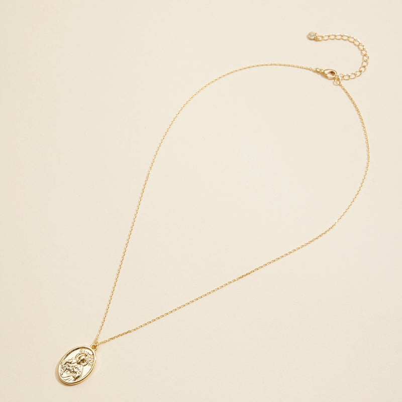 Coin Charm Gold Dip Short Necklace