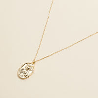 Coin Charm Gold Dip Short Necklace