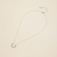 Sunburst Charm Gold Dip Short Necklace