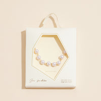 5mm Classic Large Pearl Link 18K Gold Dipped Necklace