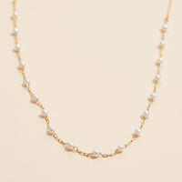 2mm Classic Pearl Link 18K Gold Dipped Necklace