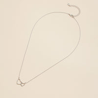 Interlocking Hearts Gold Dip Short Necklace