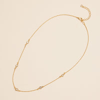 Cubic Zirconia 18K Gold Dipped Chain-Necklace