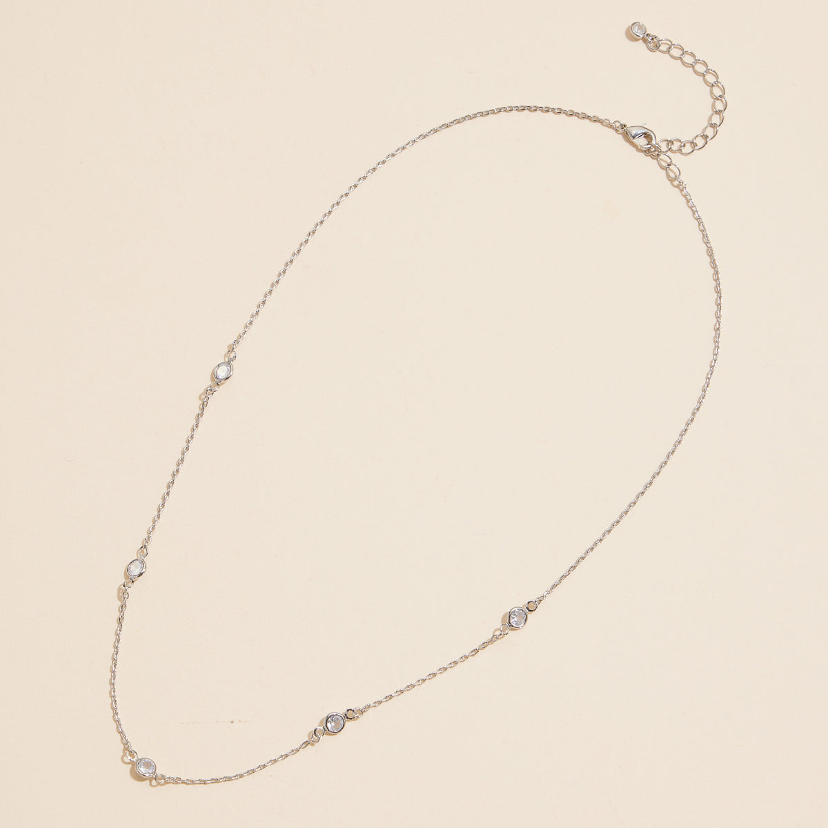 Cubic Zirconia 18K Gold Dipped Chain-Necklace