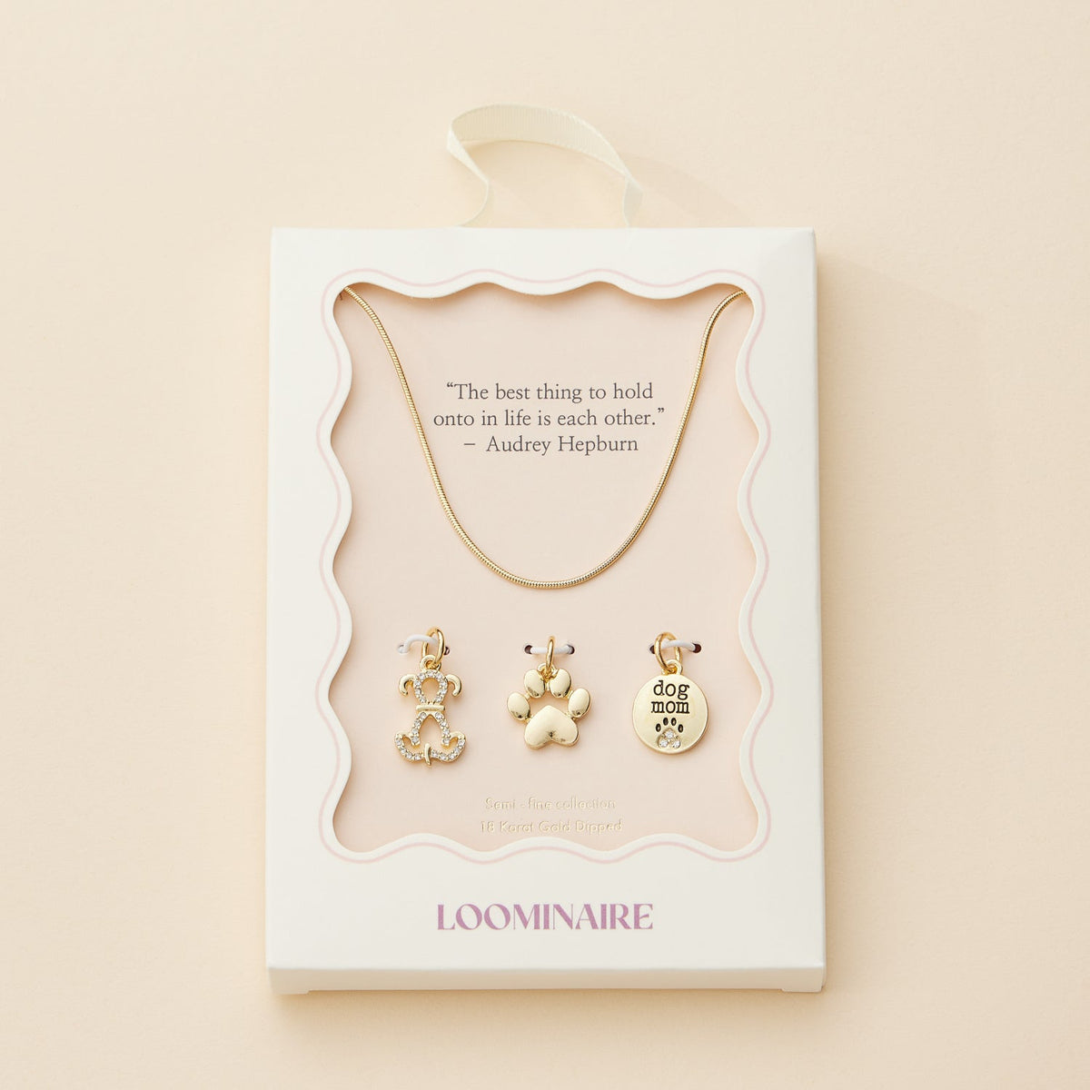 Gold Dipped 18K Dog Mom Charm Necklace