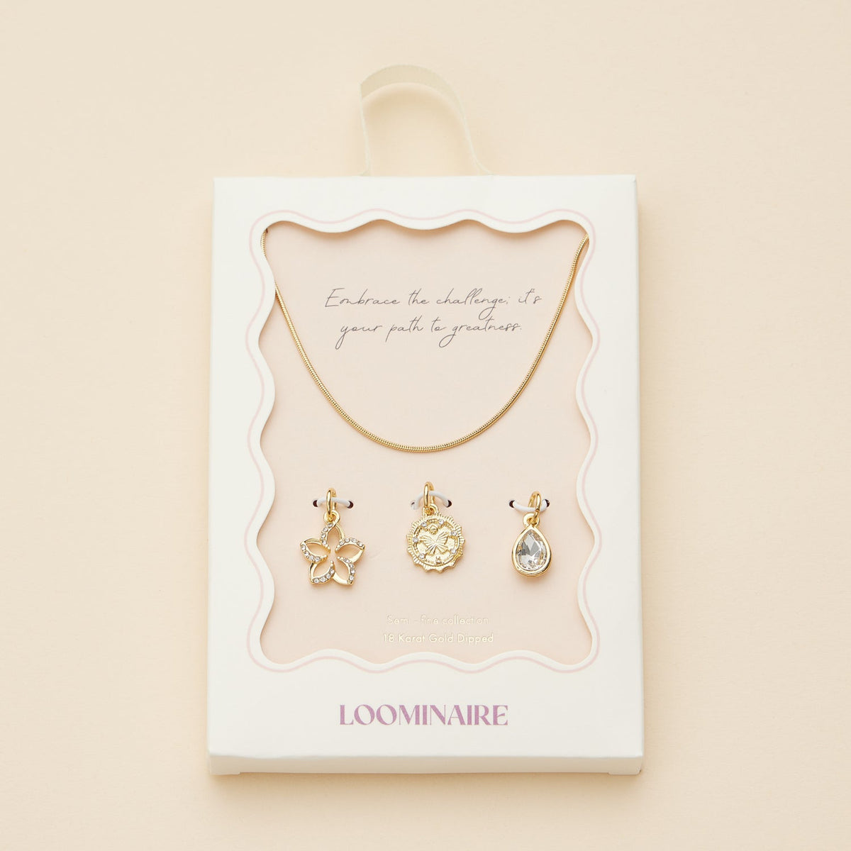 Elegant Gold Dipped 18K Butterfly and Teardrop Charm Necklace