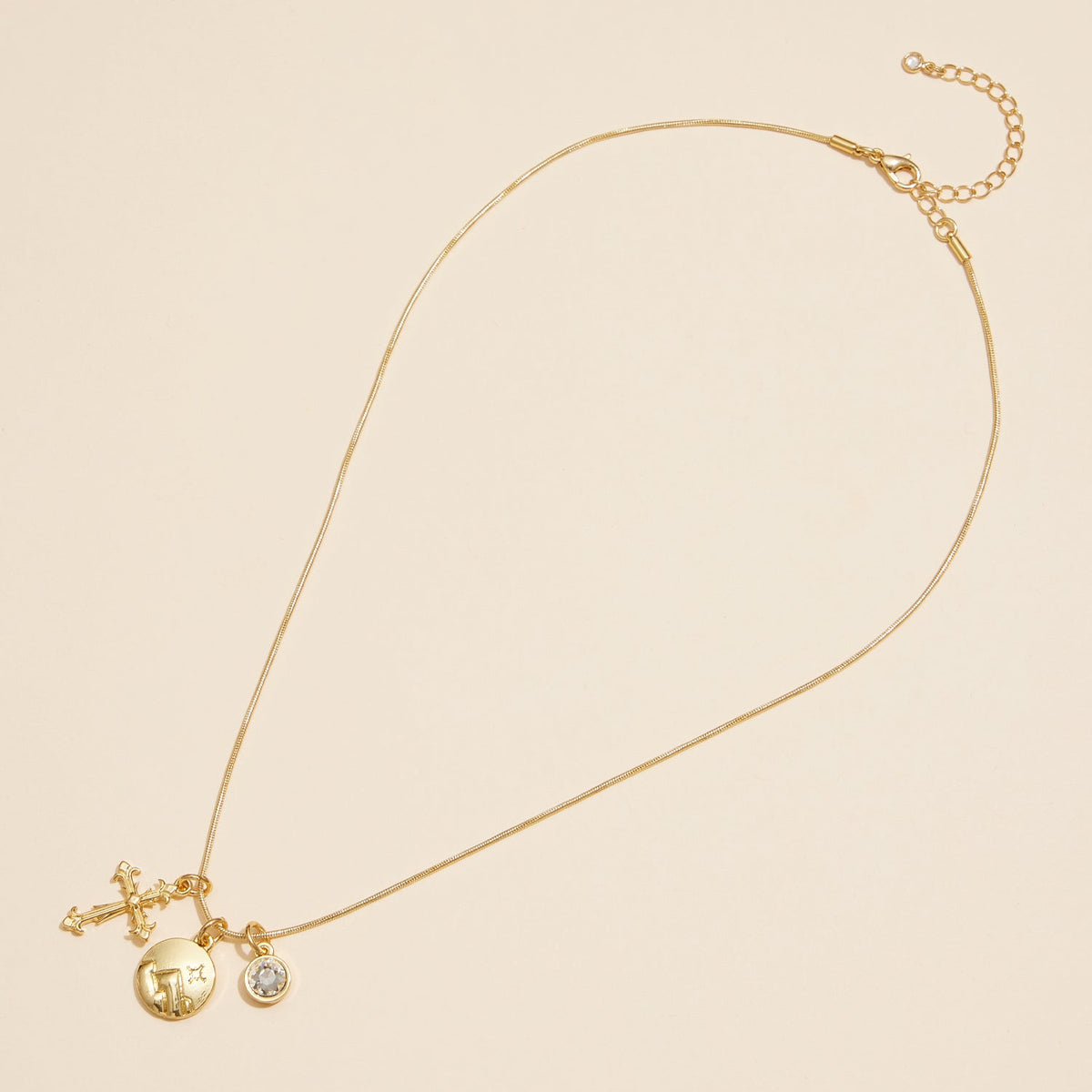 Faith and Adventure Gold Dipped 18K Charm Necklace