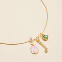 Golf Lover's Gold Dipped 18K Charm Necklace