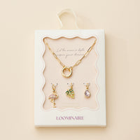 Tropical Vibes Gold Dipped 18K Charm Necklace