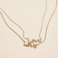 LOVE 18K Gold Dip Necklace