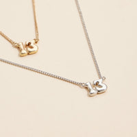 Lucky Number 13 Gold Dip Necklace