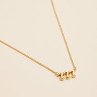 Angel Number "777" 18K Gold Dipped Necklace