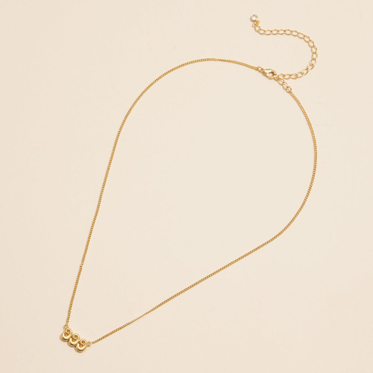 Angel Number "999" 18K Gold Dipped Necklace